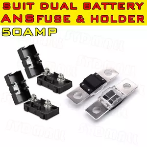 2 PIEZAS FUSIBLES 50A MIDI ANS + 2 PIEZAS SOPORTES PARA BATERÍA DOBLE O SOLAR 30MP PERNO DOW - Imagen 1 de 4