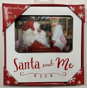 Tiny Ideas - Santa and Me - 4x6” Holiday Christmas Photo Picture Frame - NEW