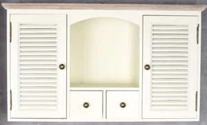 Wandschrank Wandregal Badschrank Küchenschrank Shabby chic Schrank Landhaus Holz - Bild 1 von 6