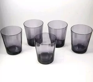 Vintage Nachlass Fund 12 Unzen Fifth Avenue Lila Kristall Gläser Glas 5er Set - Bild 1 von 4