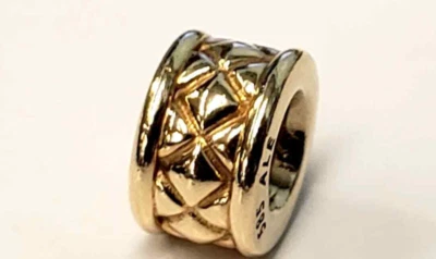 PANDORA | 14K GOLD XXX CRISS CROSS CHARM ✪NEW✪ 750121 AUTHENTIC 585 ALE QUILT US - Image 1 of 4