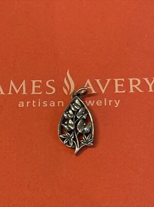 Dije de capó azul abierto retirado James Avery plata esterlina - Imagen 1 de 3
