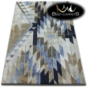 Novelty Pattern Modern Rug 'JASMIN DROP' geometric Thick Soft Rugs, Silk - Picture 1 of 1