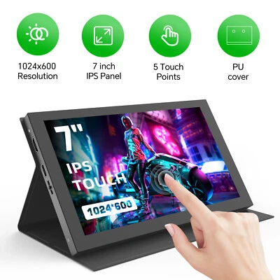 Raspberry Pi Screen 7" IPS Monitor 1024x600 Mini HDMI 5-Points Capacitive Touch - Image 1 of 4