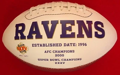 Ray Rice & Troy Smith Autographed Signed Balitmore Ravens SuperBowl NFL Football Foto 1 de 3