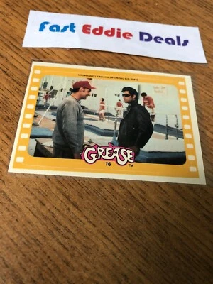 TOPPS 1978 THE GREASE THE MOVIE BUBBLEGUM STICKER CARD 16 JOHN TRAVOLTA DANNY - Image 1 of 2