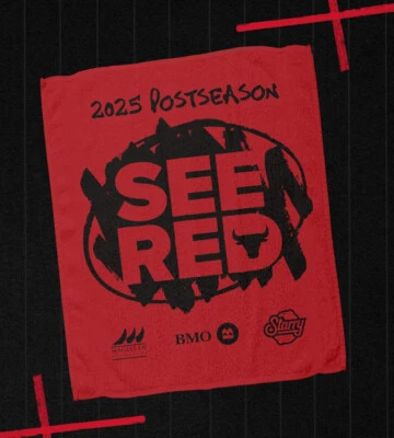 Toalla de rally de postemporada de la NBA Chicago Bulls See Red Cotton 2025 nunca usada: 16/04/25 Foto 1 de 2