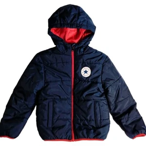 CONVERSE Kids Wordmark Quilted Jacket Navy-Red 9948-695 Size S/8-10 NWOT - Picture 1 of 10