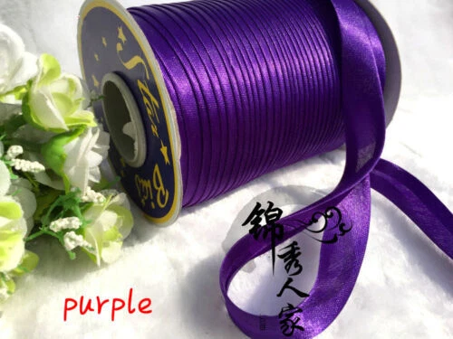 Ribbon Roll Crafts Sewing Material DIY Satin Sewing Trims Edge Bias Binding Tape - Image 1 of 4