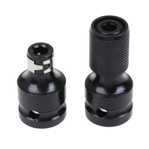 1/2" Square to 1/4" hex ratchet socket adapter drive converter impact too&IL - Picture 1 of 12