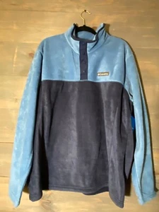 Columbia Pullover High neck Fleece Men's XL half snap blue NWT Sportswear - Picture 1 of 13