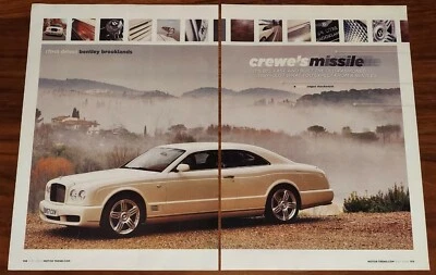 BENTLEY BROOKLANDS MAGAZINE ARTICLE MOTOR TREND BIG FAST WHAT YOU EXPECT FROM - Image 1 of 4