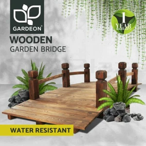 160cm Wooden Garden Bridge Classic arch design 160kg eco-friendly wood Outdoor - Picture 1 of 8