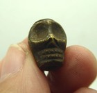 Skull Bead Vintage Solid Cast Bronze Detailed Tibetan Large Hole Guru Pendant