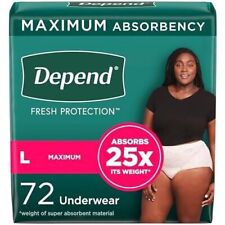 Fresh Protection Adult Incontinence Underwear for Women MaxAbsorbency (72 count)