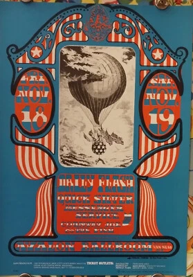 The DaiLY FLaS QuickSiLVer Country Joe FD35-3 AVaLon BaLLrOM De colección Poster Foto 1 de 4