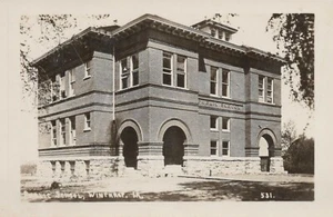 Escuela pública - Winthrop, Iowa.- RPPC sin publicar - Imagen 1 de 3