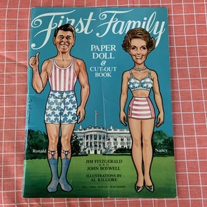 Ronald & Nancy Reagan, First Family Paper Dolls 1981 VTG GOP Political UNCUT - Picture 1 of 21