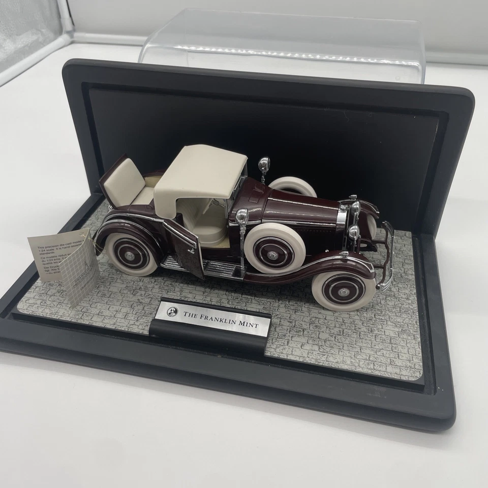 Vintage Franklin Mint 1925 Hispano-Suiza H6B Kellner diecast Maroon 1:24 scale - Image 1 of 4