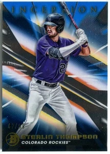 STERLIN THOMPSON 2023 Bowman Inception BLUE FOIL Rockies /99 - Picture 1 of 1