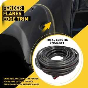 9m Universal Wheel Wells Fender Edge Flare Trim Rubber Seal Strip For Car Truck - Bild 1 von 8