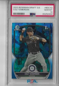 PSA 10  2023  Bowman Chrome Sapphire Colt Emerson  RC - Picture 1 of 1