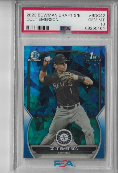 PSA 10  2023  Bowman Chrome Sapphire Colt Emerson  RC - Image 1 of 1