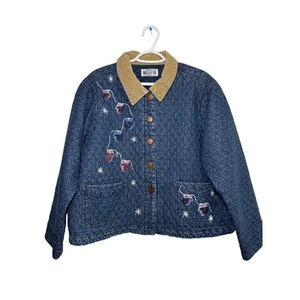 Haiks Vintage Pana Color Acolchado Botón Algodón Chaqueta Mujer XL Vacaciones - Imagen 1 de 6