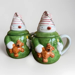 Taza de café cubierta muñeco de nieve Navidad Boston Warehouse taza de té 10 oz vintage 1995 - Imagen 1 de 6