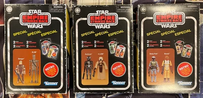 2022 STAR WARS RETRO COLLECTION EMPIRE STRIKES BACK BOUNTY HUNTERS 3 BOXED SETS - Image 1 of 4
