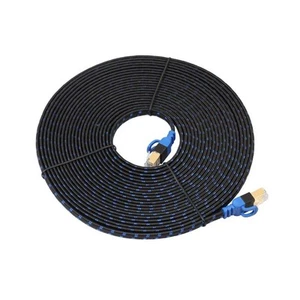 Ethernet   7 Flaches Ethernet Kabel, geflochtene Nylonummantelung für Router - Afbeelding 1 van 4