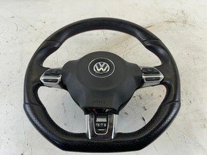 VW Golf GTI DSG Flat Bottom Steering Wheel MK6 10-14 OEM - Picture 1 of 12