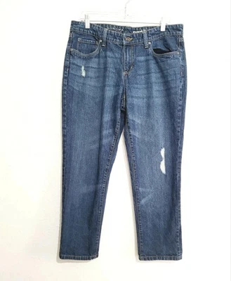 Sonoma Life + Style Boyfriend Jeans Women’s Size 12 Blue Distressed 100% Cotton - Image 1 of 4