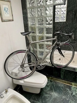 (SIZE 56cm) 1990's BASSO TITANIUM ROAD BIKE - CAMPAGNOLO RECORD 8-SPEED - CLEAN - Image 1 of 4