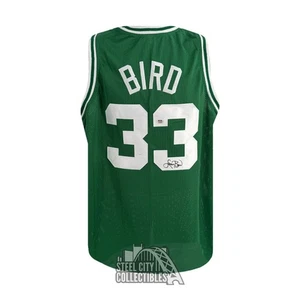 Larry Bird Autographed Boston Custom Green Basketball Jersey - PSA/DNA - Picture 1 of 2