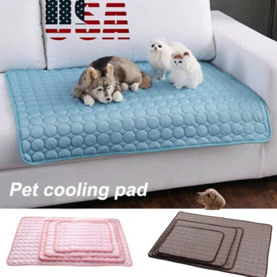 Pet Cooling Mat Cool Pad Comfortable Cushion Bed Blanket for Dog Cat Puppy - Image 1 of 4