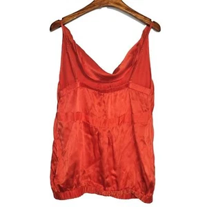 Top camisola sin mangas rojo mezcla seda talla S para mujer SAD908 - Imagen 1 de 3