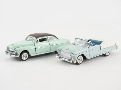 Franklin Mint 1955 Chevrolet Bel Air Convertible + 1951 Mercury Monterey 1/43 - Immagine 1 di 4