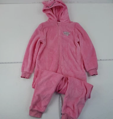 Pijama M&S 11-12 anos rosa Percey porco meninas tudo em uma peça lã com capuz - Imagem 1 de 4