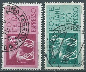 1958-66 ITALIA USATO ESPRESSO 2 VALORI STELLE - ED02 - Foto 1 di 1