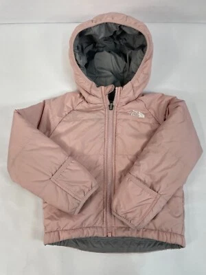 Chaqueta Nautica Niñas Pequeñas Rosa Reversible Puffer Con Capucha Cremallera Completa Talla 18-24M Foto 1 de 4