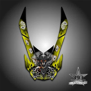SKI DOO REV XP SNOWMOBILE SLED GRAPHICS DECAL STICKER HOOD WRAP OUTLAW YELLOW - Picture 1 of 1