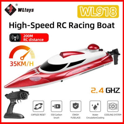 Wltoys WL918 2,4G Hochgeschwindigkeits-Rennboot 35KM/H Fernbedienung Speedboat - Bild 1 von 4