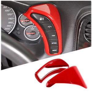 Red ABS Dashboard Speemeter Side Button Frame Trim For Corvette C6 Z06 2005-2013 - Picture 1 of 13