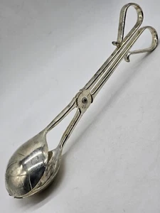 Silver Plated Jumbo Salad Tongs Godinger Paul Revere Silversmiths 10" 1987 - Picture 1 of 4