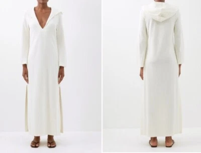 Nili Lotan $460 Agnes Cotton Terry Hooded Maxi Dress; XL - Image 1 of 4