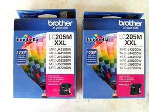 2 X Genuine Brother LC205XXL Magenta MFC-J5720DW MFC-J4320DW, 2 Packs - Picture 1 of 1