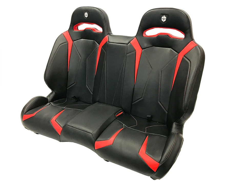 Pro Armor LE Suspension Rear Bench Seat Black Red Polaris RZR XP 4 1000 Turbo - Image 1 of 1