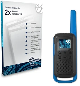 Bruni 2x Lámina Protectora para Motorola Talkabout T62 Película Protectora - Imagen 1 de 4