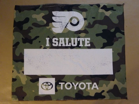PHILADELPHIA FLYERS CAMO Camouflage Veterans Day Salute RALLY TOWEL 2021 SGA Cover